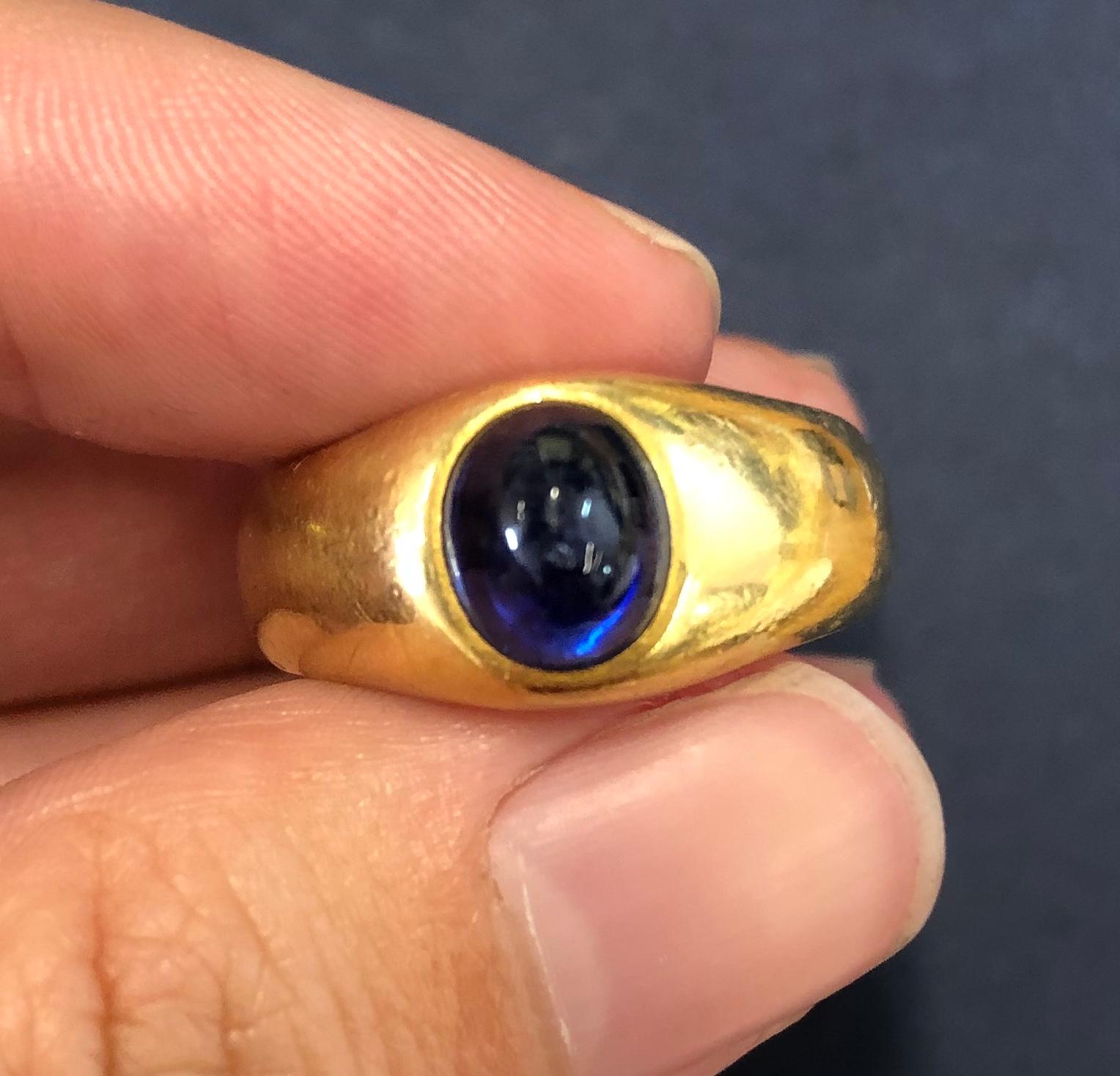 Weinlese Tiffany & Co. Zigeuner-Ring mit Saphir 3