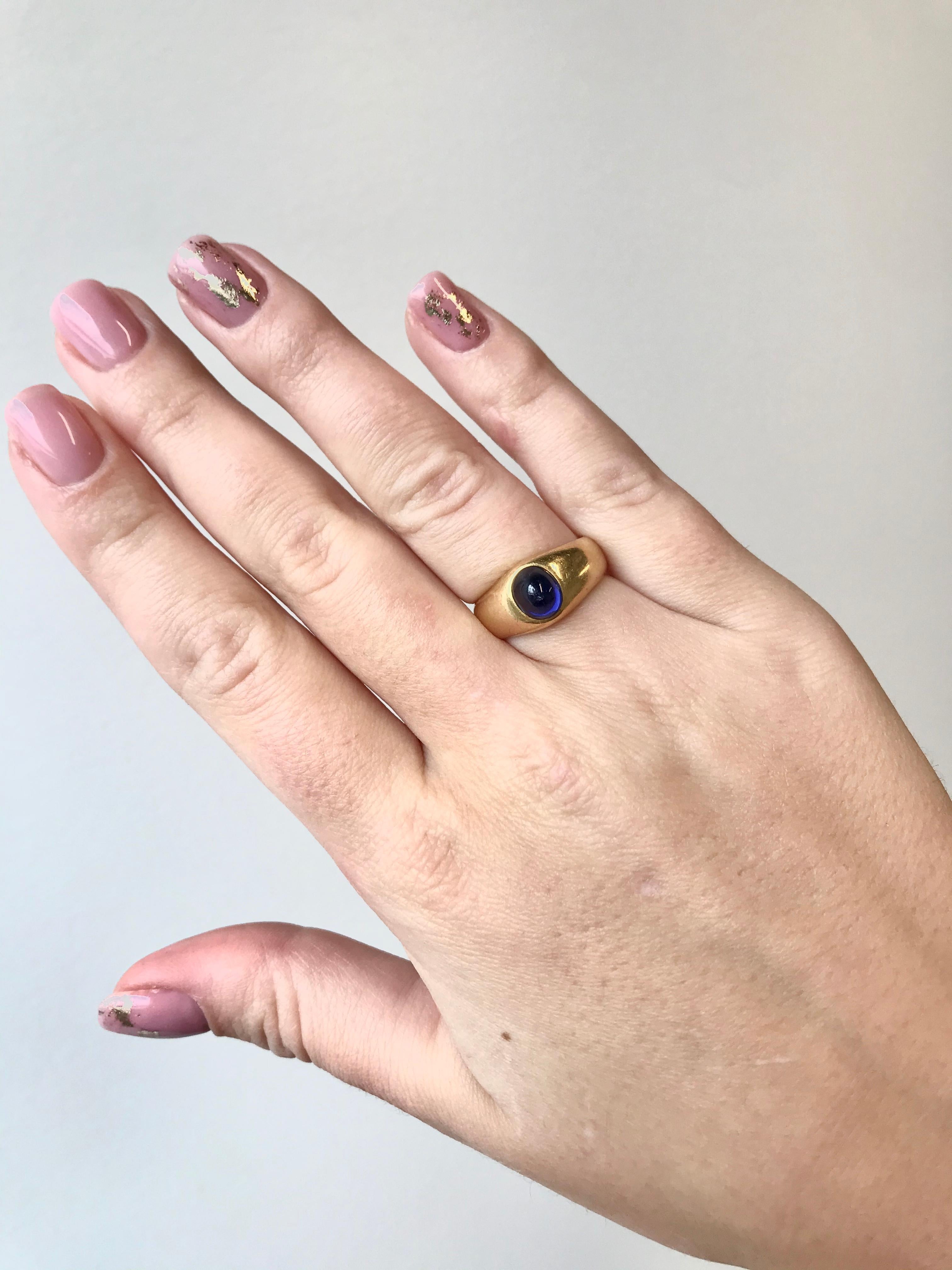 Weinlese Tiffany & Co. Zigeuner-Ring mit Saphir 4