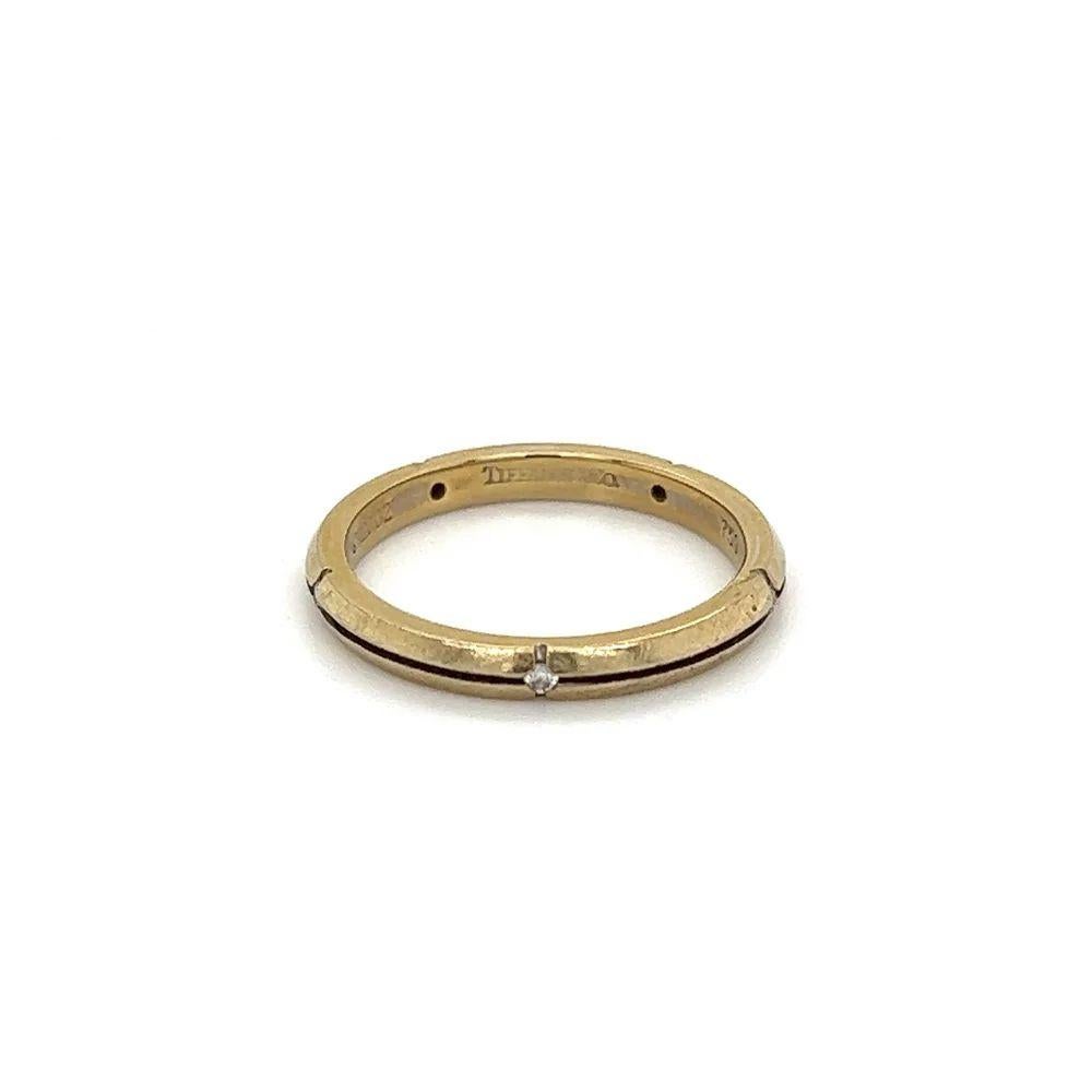TIFFANY & CO Verstreute Diamant-Gold-Ring, Nachlass-Schmuck  im Zustand „Hervorragend“ im Angebot in Montreal, QC