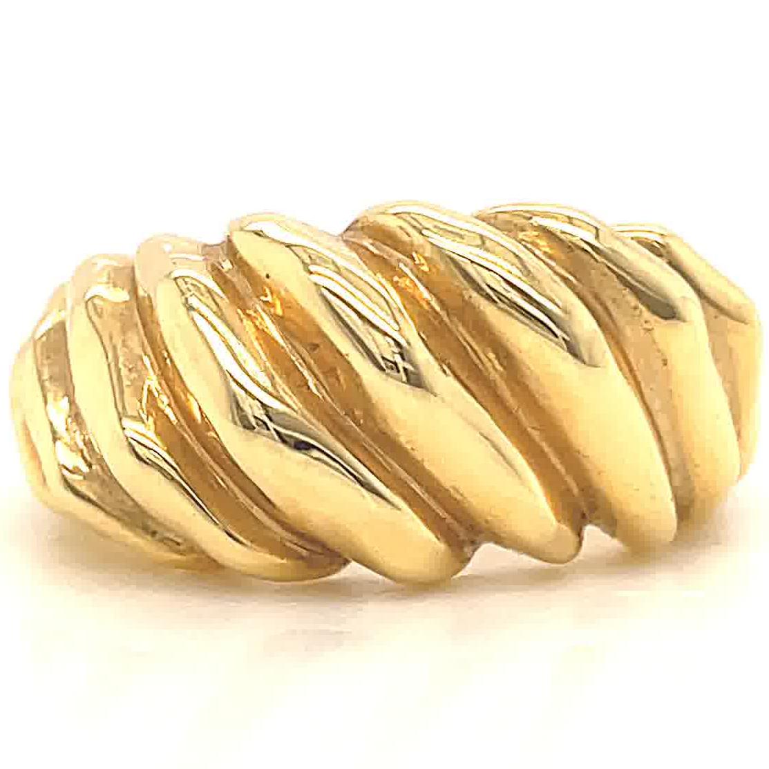 Vintage Tiffany & Co. Schlumberger Twisted 18 Karat Gold Ring In Excellent Condition In Beverly Hills, CA