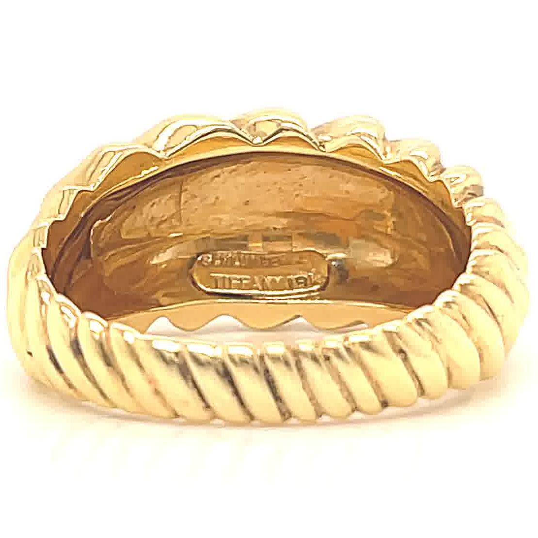 Vintage Tiffany & Co. Schlumberger Twisted 18 Karat Gold Ring 1