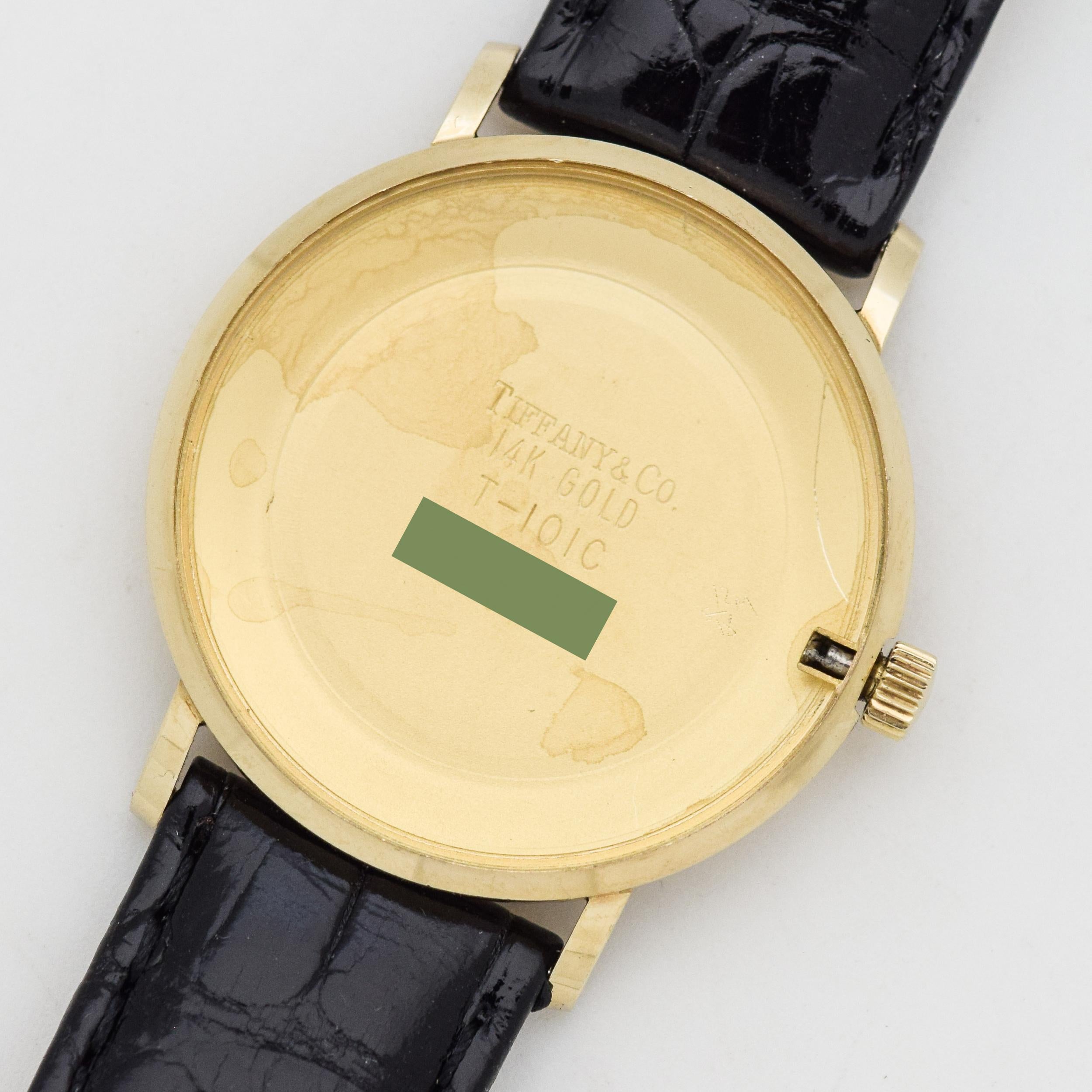 Vintage Tiffany & Co. Service Watch in 14 Karat Yellow Gold, 1969 For Sale 2