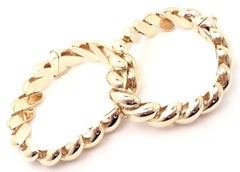 Vintage Tiffany & Co Set of Two Macaroni San MarCo Link Yellow Gold Bracelets