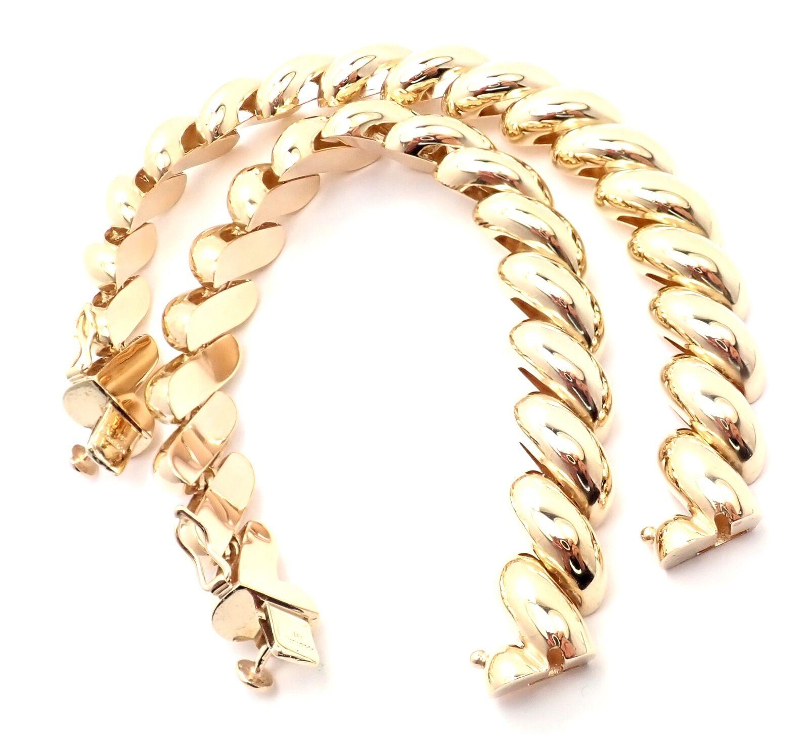 Tiffany & Co - Ensemble de deux bracelets vintage Macaroni San MarCo à maillons en or jaune en vente 1