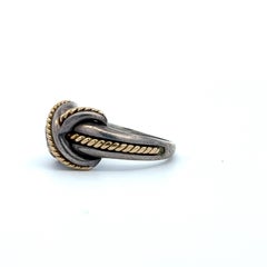 Vintage Tiffany & Co. Signature X Cross Ring: 18k Yellow Gold & Sterling Silver