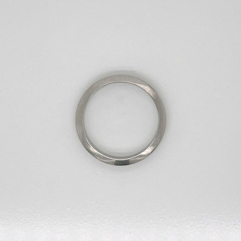 Vintage Tiffany and Co. Platinum Band Ring For Sale at 1stDibs