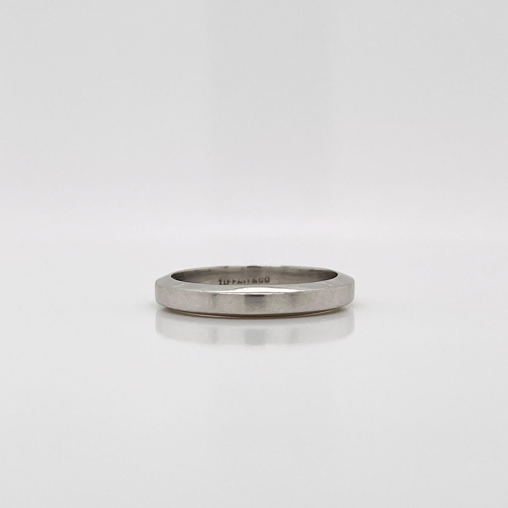 Women's or Men's Vintage Tiffany & Co. Platinum Band Ring For Sale