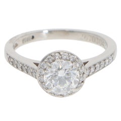 Vintage Tiffany & Co. Soleste D-Color Diamond Halo Ring in Platinum
