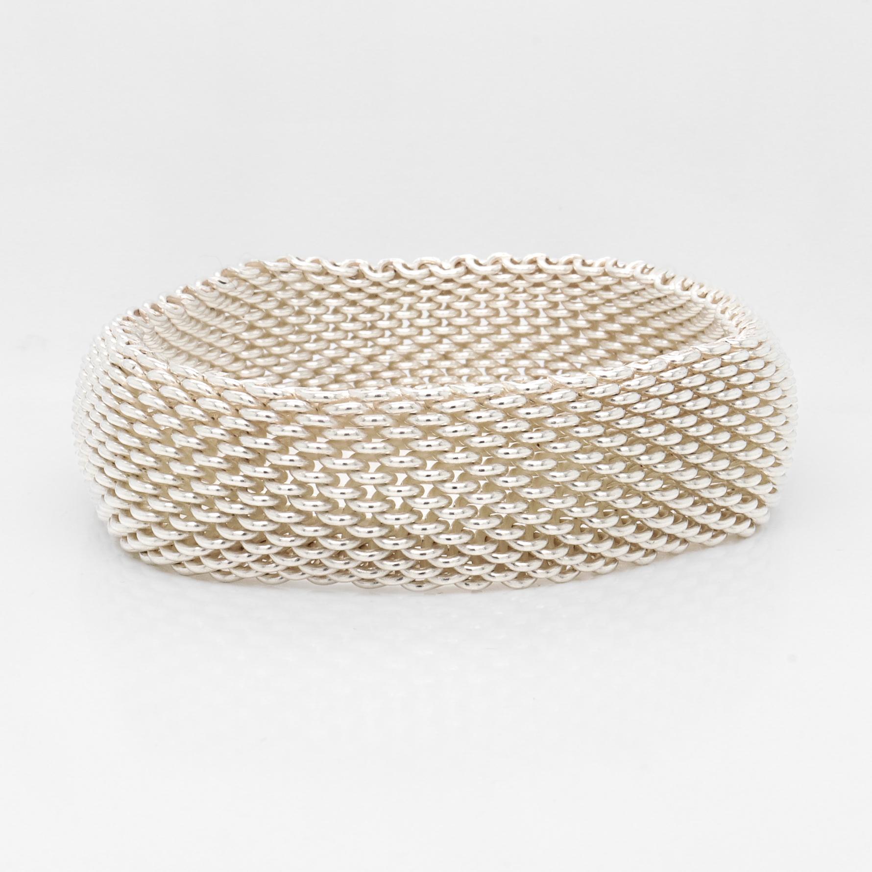 Vintage Tiffany & Co. 'Somerset' Sterling Silver Mesh Bracelet 5