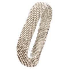 Vintage Tiffany & Co. 'Somerset' Sterling Silver Mesh Bracelet
