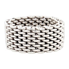 Vintage Tiffany & Co. 'Somerset' Mesh-Ring aus Sterlingsilber