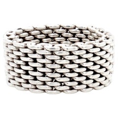 Vintage Tiffany & Co. 'Somerset' Sterling Silver Mesh Ring