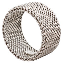 Vintage Tiffany & Co. Bague Somerset en argent sterling à mailles larges