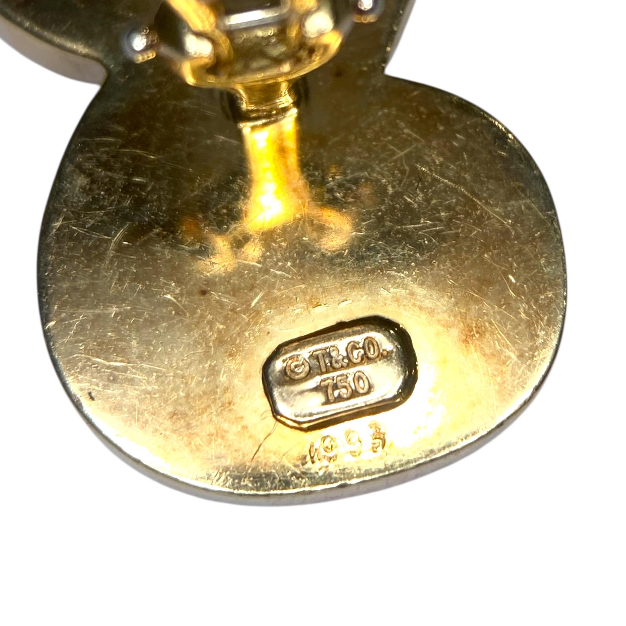 Weinlese Tiffany & Co. Spiro 1993 Wirbel-Ohrringe Damen im Angebot