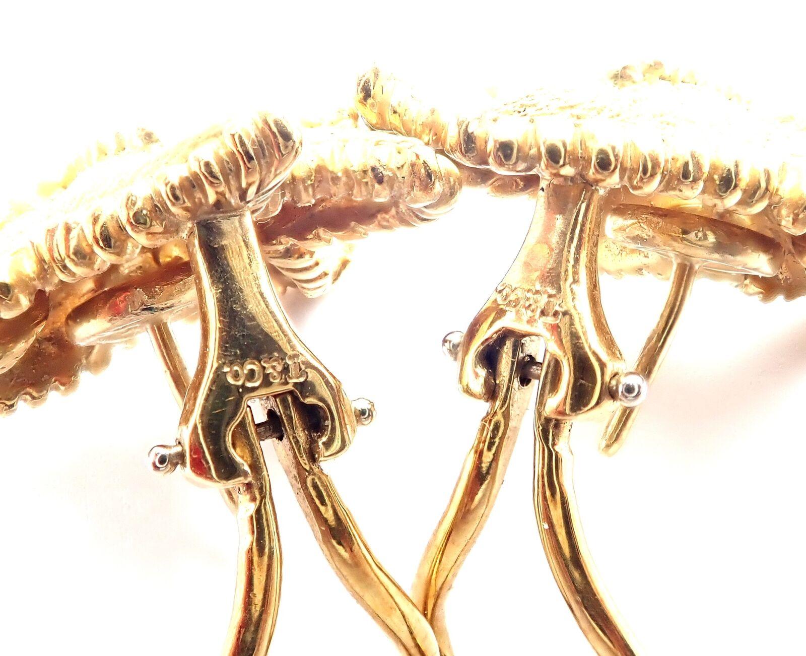 Vintage Tiffany & Co Starfish 18k Yellow Gold Large Earrings For Sale 7