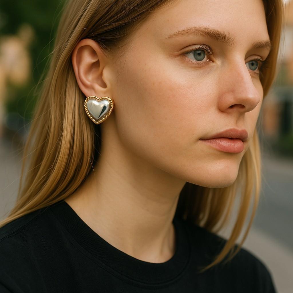 Introducing a timeless piece of elegance, these exquisite Tiffany & Co. earrings effortlessly blend sophistication with charm. Crafted with meticulous attention to detail, these earrings showcase a perfect marriage of sterling silver and 14 karat