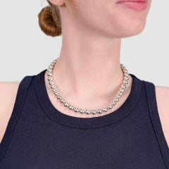 Vintage Tiffany & Co. Sterling Silver 18" Beaded Necklace