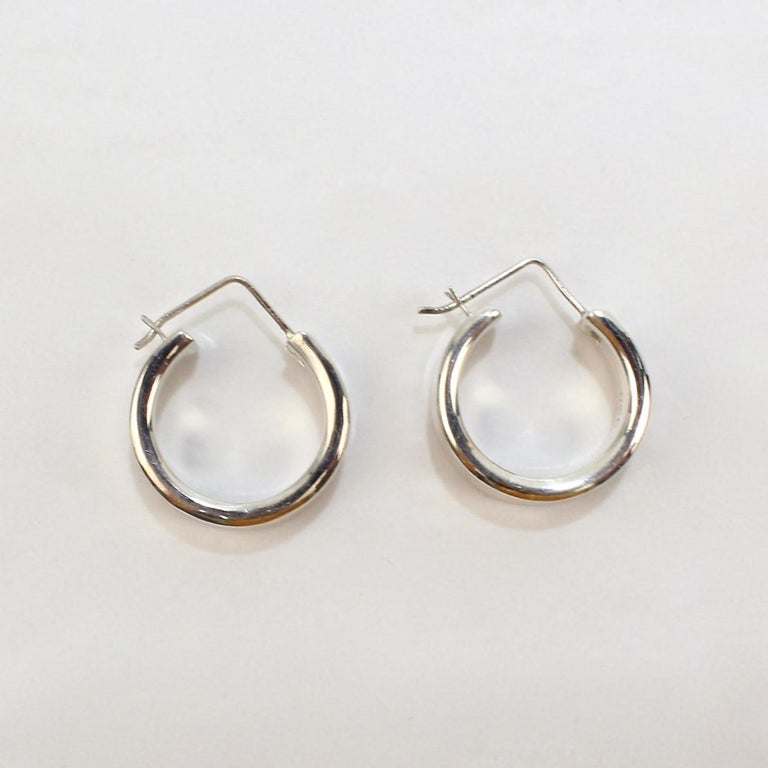 Vintage Tiffany and Co. Sterling Silver 1837 Mark Wide Hoop