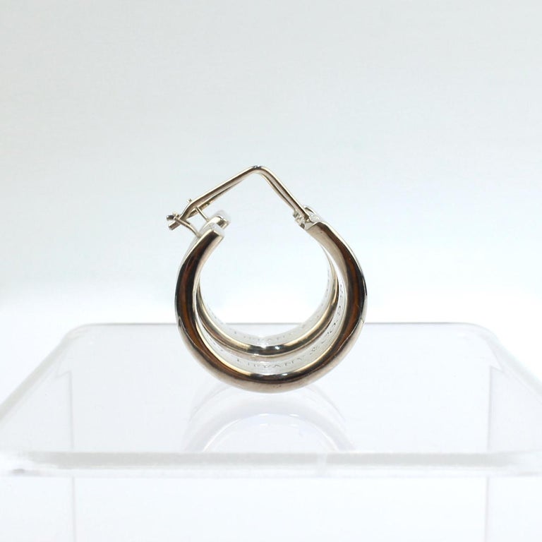 Vintage Tiffany and Co. Sterling Silver 1837 Mark Wide Hoop