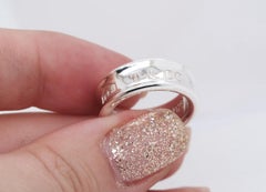 Vintage Tiffany & CO Sterling Silver "1837" Wide Band Ring 6.8g Sz 4.25