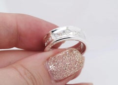 Vintage-Ring von Tiffany & Co. aus Sterlingsilber mit der Aufschrift „1837“, breiter Ring, 6,8 g, Größe 4,25