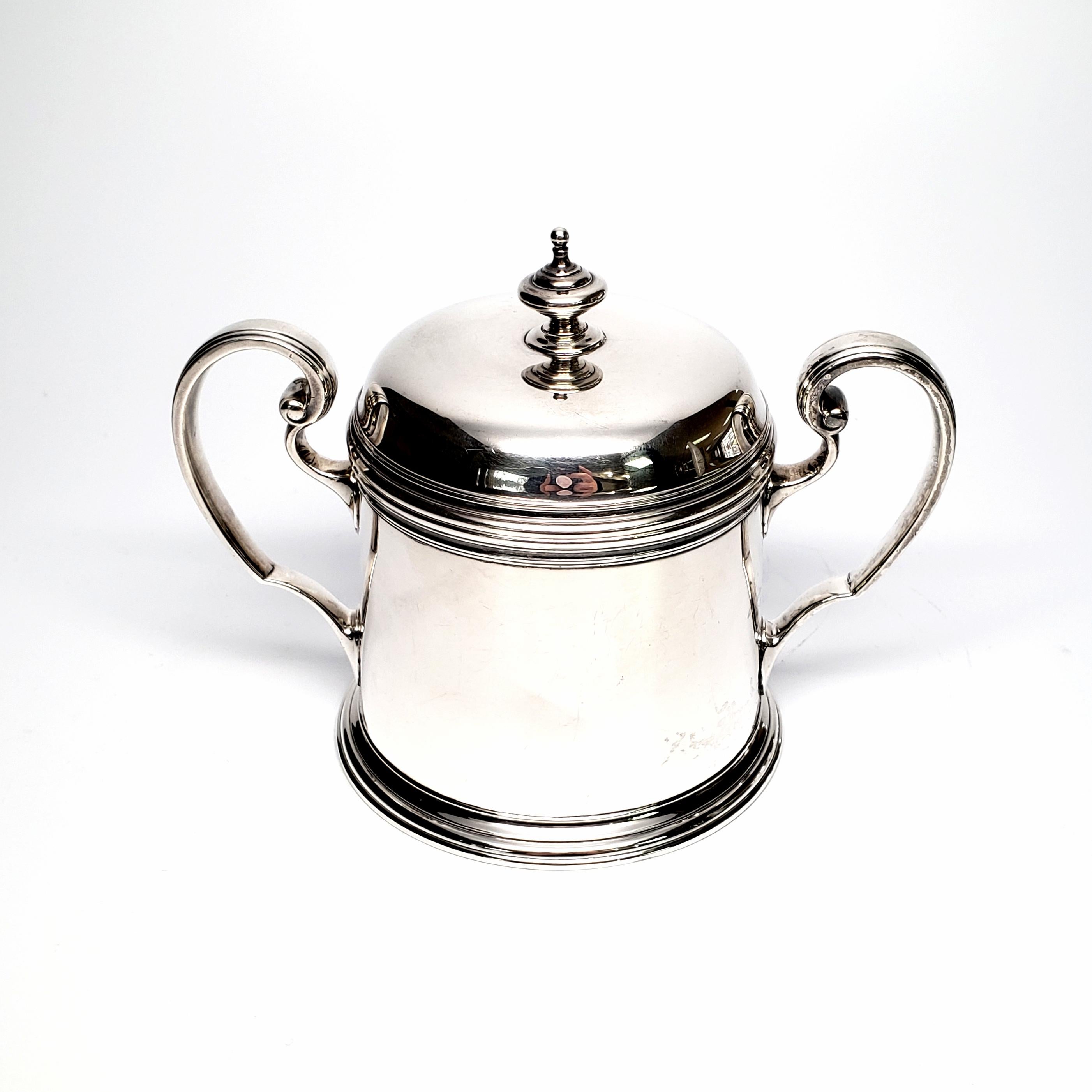 English Vintage Tiffany & Co. Sterling Silver 3 Piece Coffee Set, with Monogram For Sale