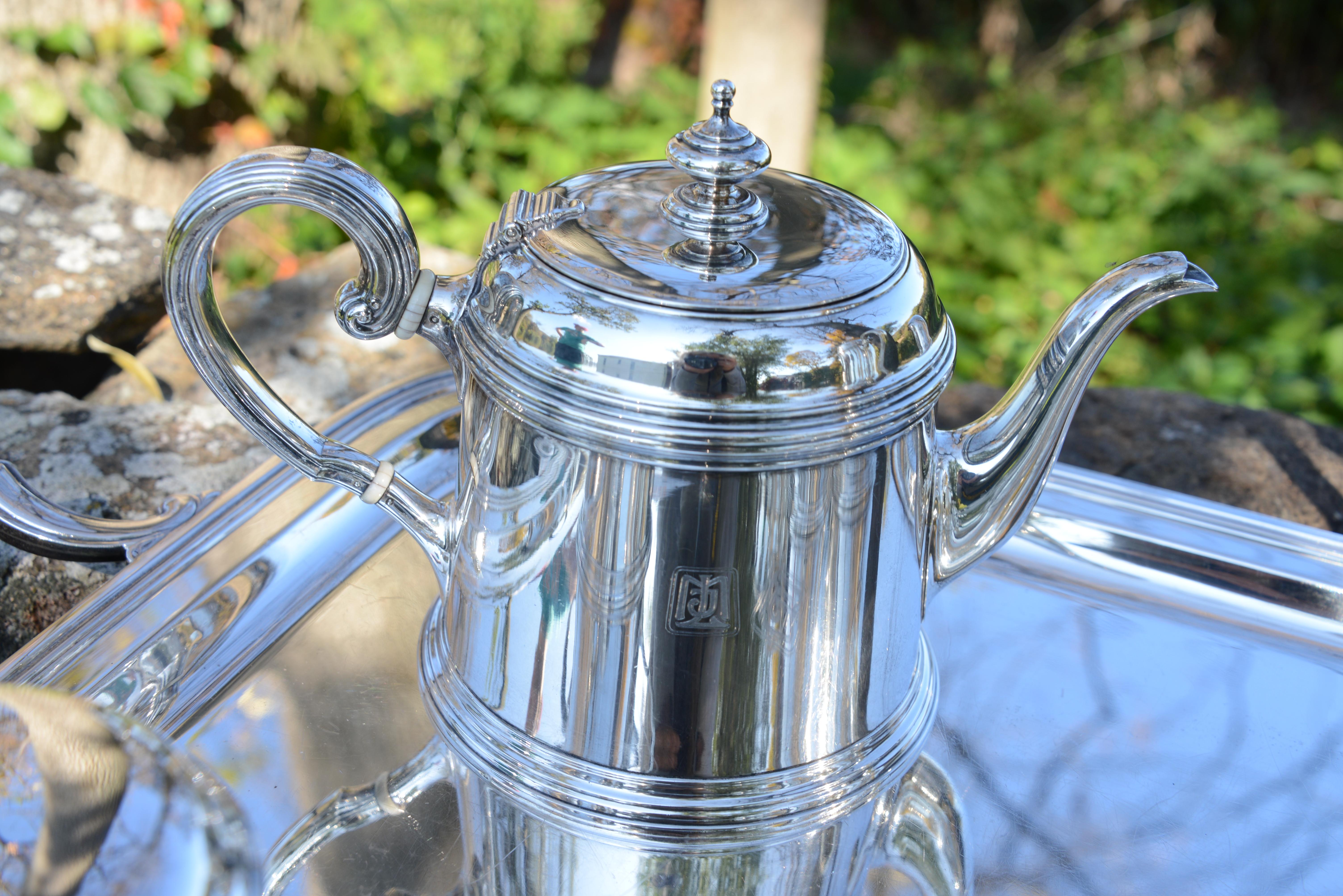 Vintage Tiffany & Co Sterling Silber 6 Stück Kaffee und Tee Set:: mit Monogramm 4