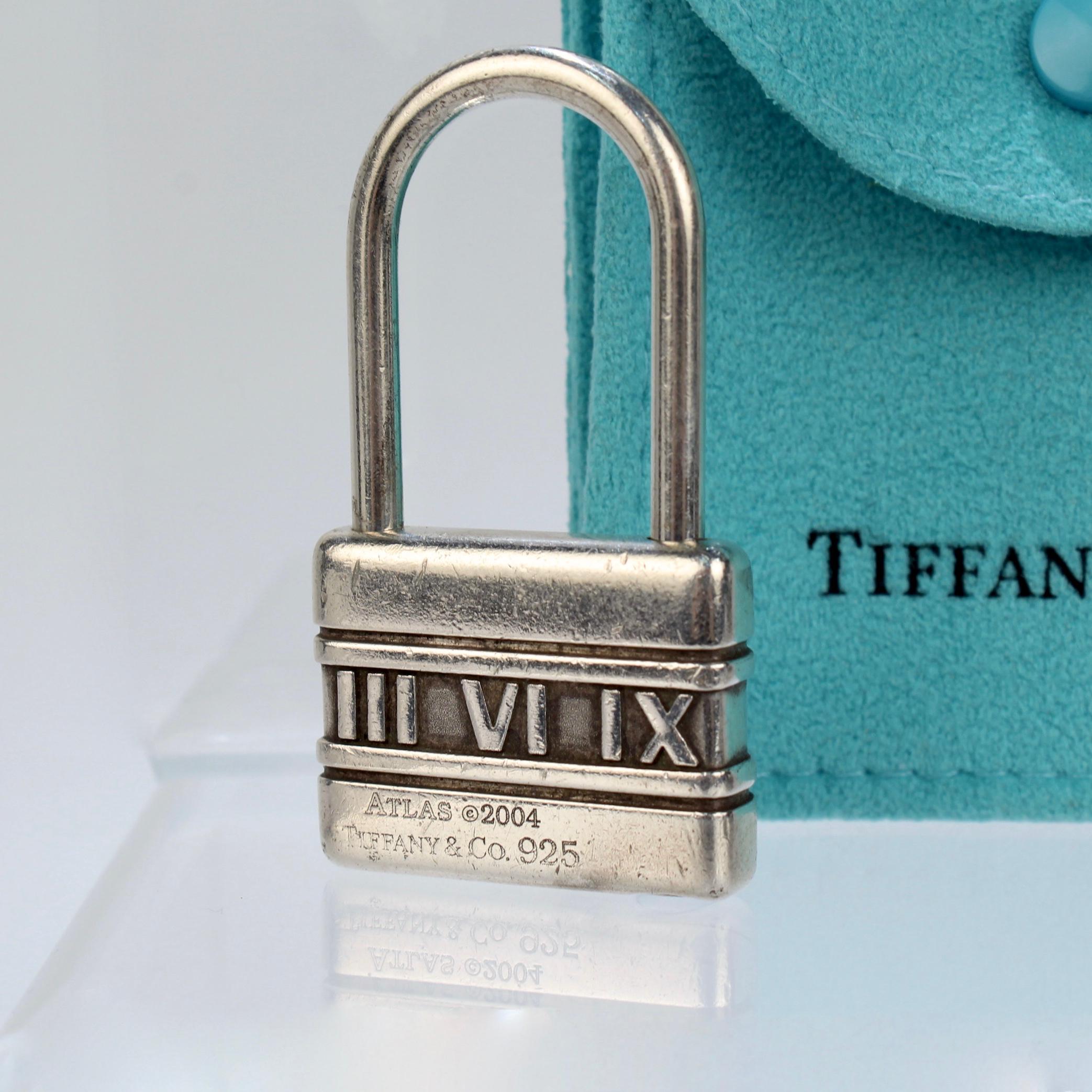 Vintage Tiffany & Co Sterling Silver Atlas Lock-Shaped Key Holder For Sale 2
