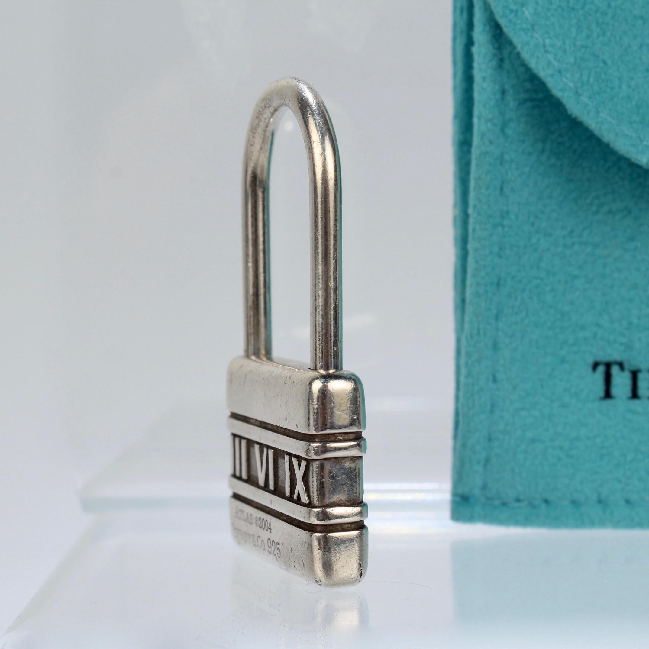 Vintage Tiffany & Co Sterling Silver Atlas Lock-Shaped Key Holder For Sale 3