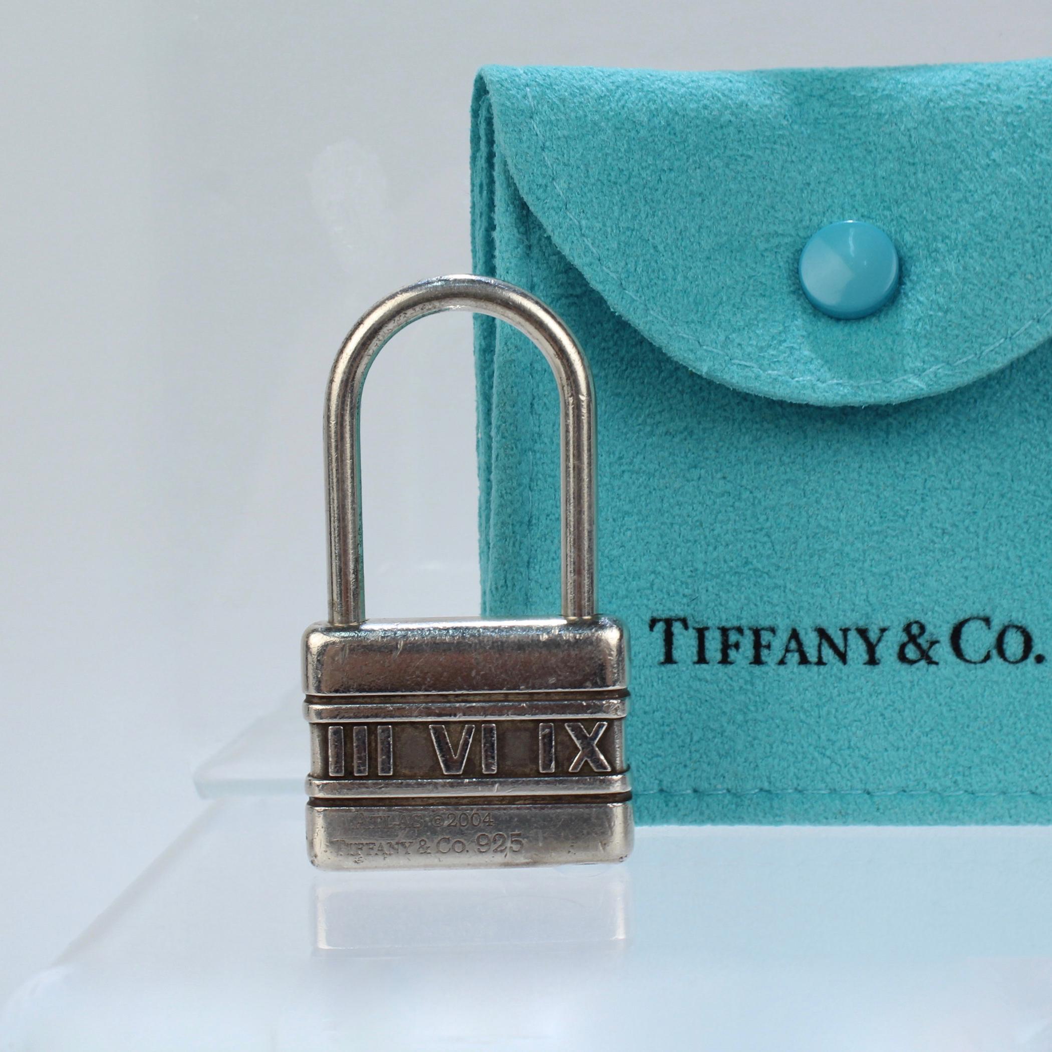 Vintage Tiffany & Co Sterling Silver Atlas Lock-Shaped Key Holder For Sale 1