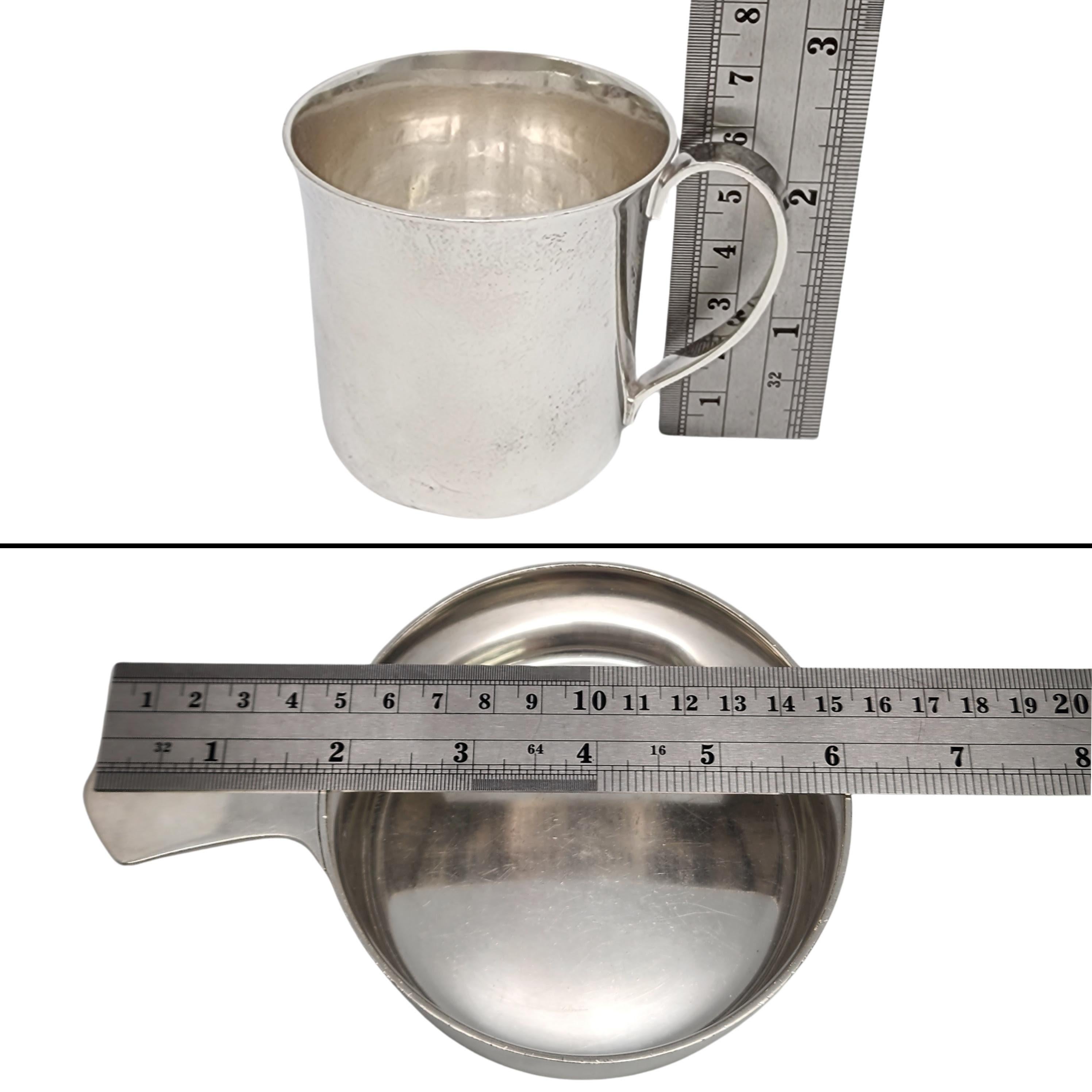 Vintage Tiffany & Co Sterling Silver Baby Cup and Porringer Bowl #17266 3