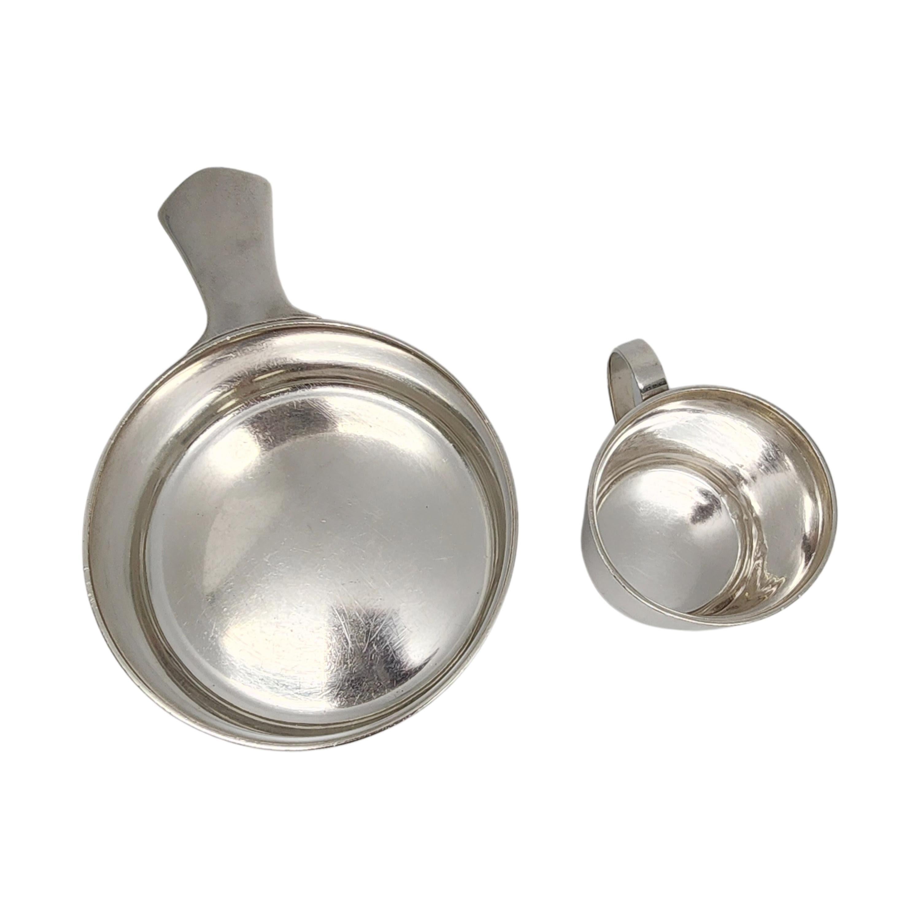 Vintage Tiffany & Co Sterling Silver Baby Cup and Porringer Bowl #17266 In Good Condition In Washington Depot, CT