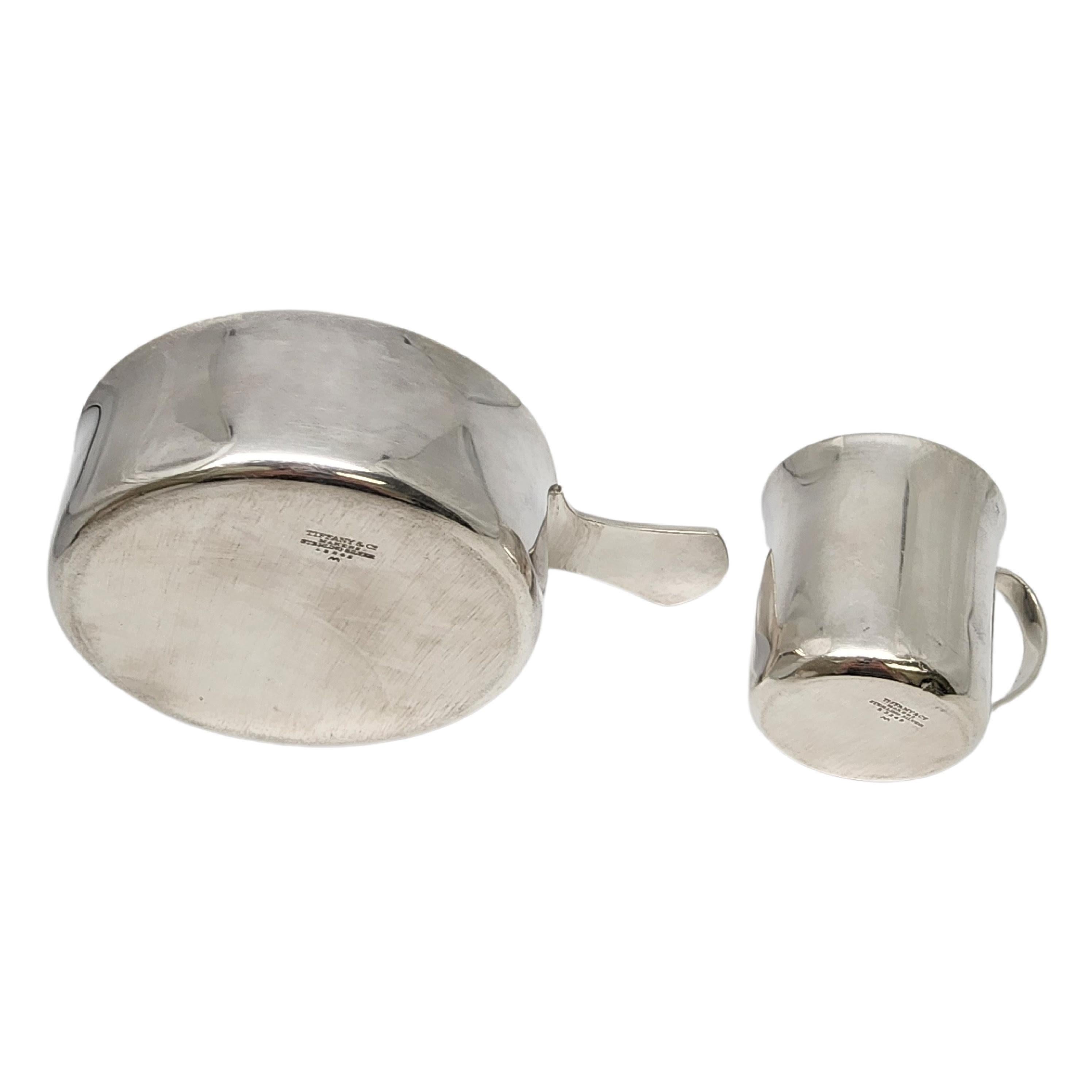 Women's or Men's Vintage Tiffany & Co Sterling Silver Baby Cup and Porringer Bowl #17266