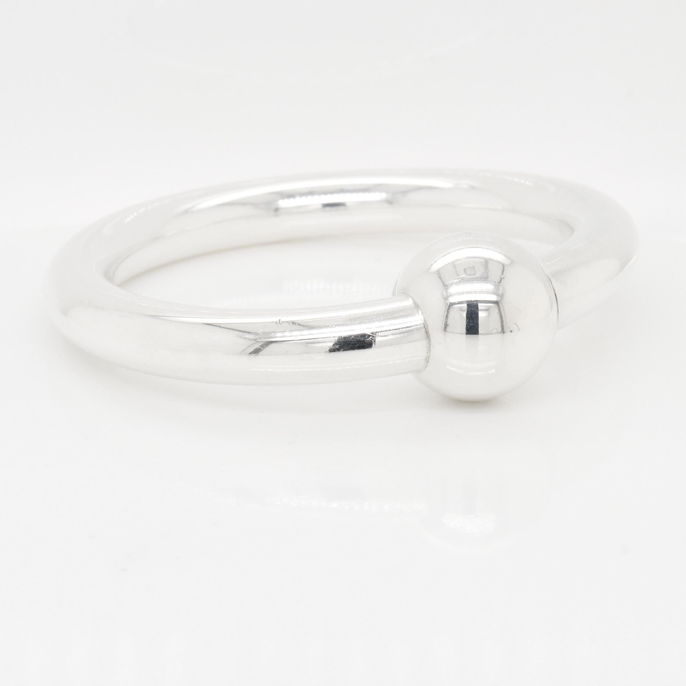 Vintage Tiffany & Co. Sterling Silver Baby Rattle or Teething Ring In Good Condition For Sale In Philadelphia, PA