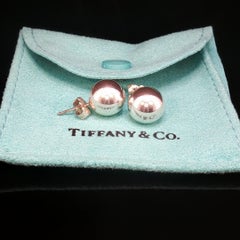 Vintage Tiffany & Co Sterling Silver Ball Stud Earrings 10mm 925 Post Back