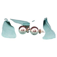 Vintage Tiffany & Co Sterling Silver Ball Stud Earrings 10mm 925 Post Back