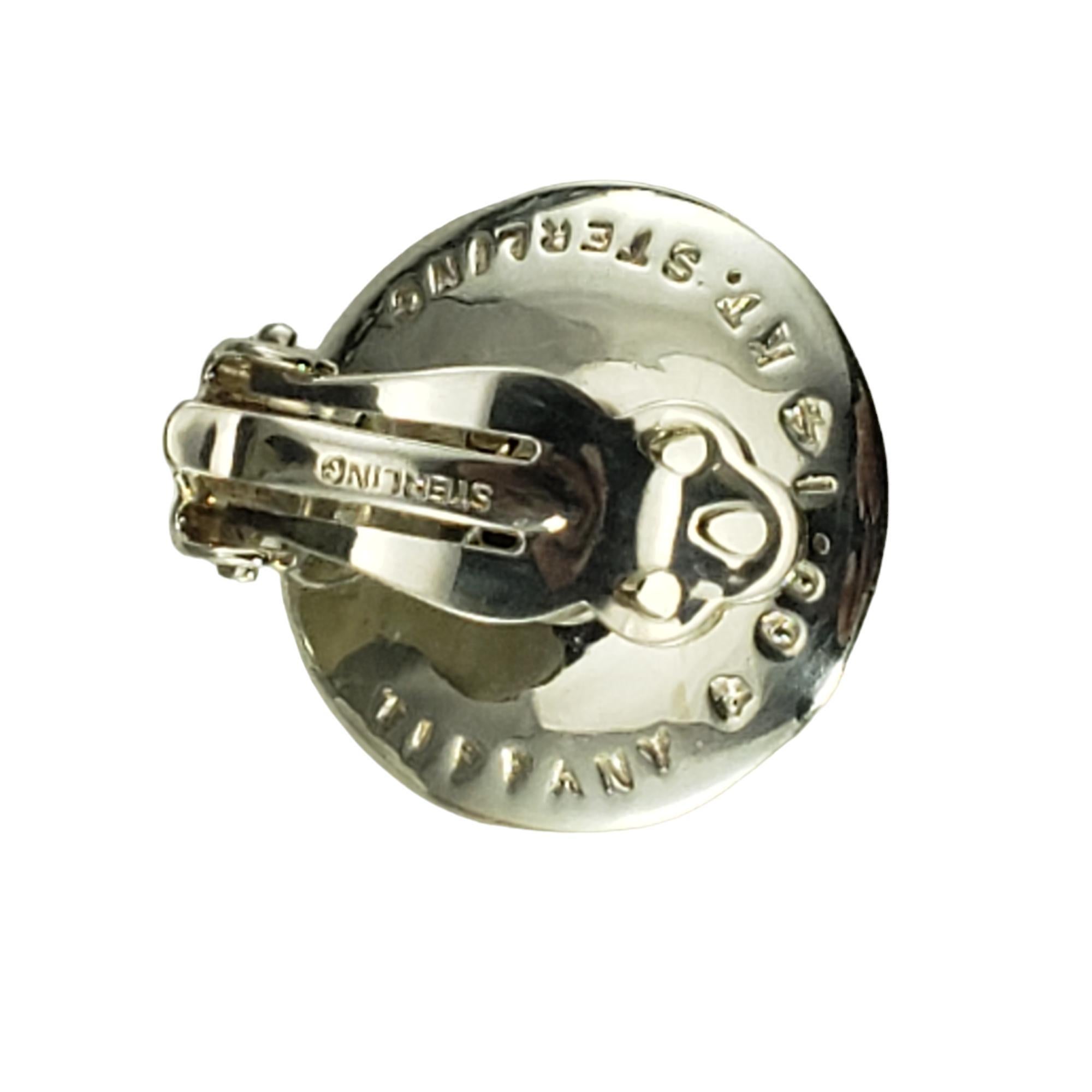 Women's Vintage Tiffany & Co. Sterling Silver Button Clip On Earrings #17294
