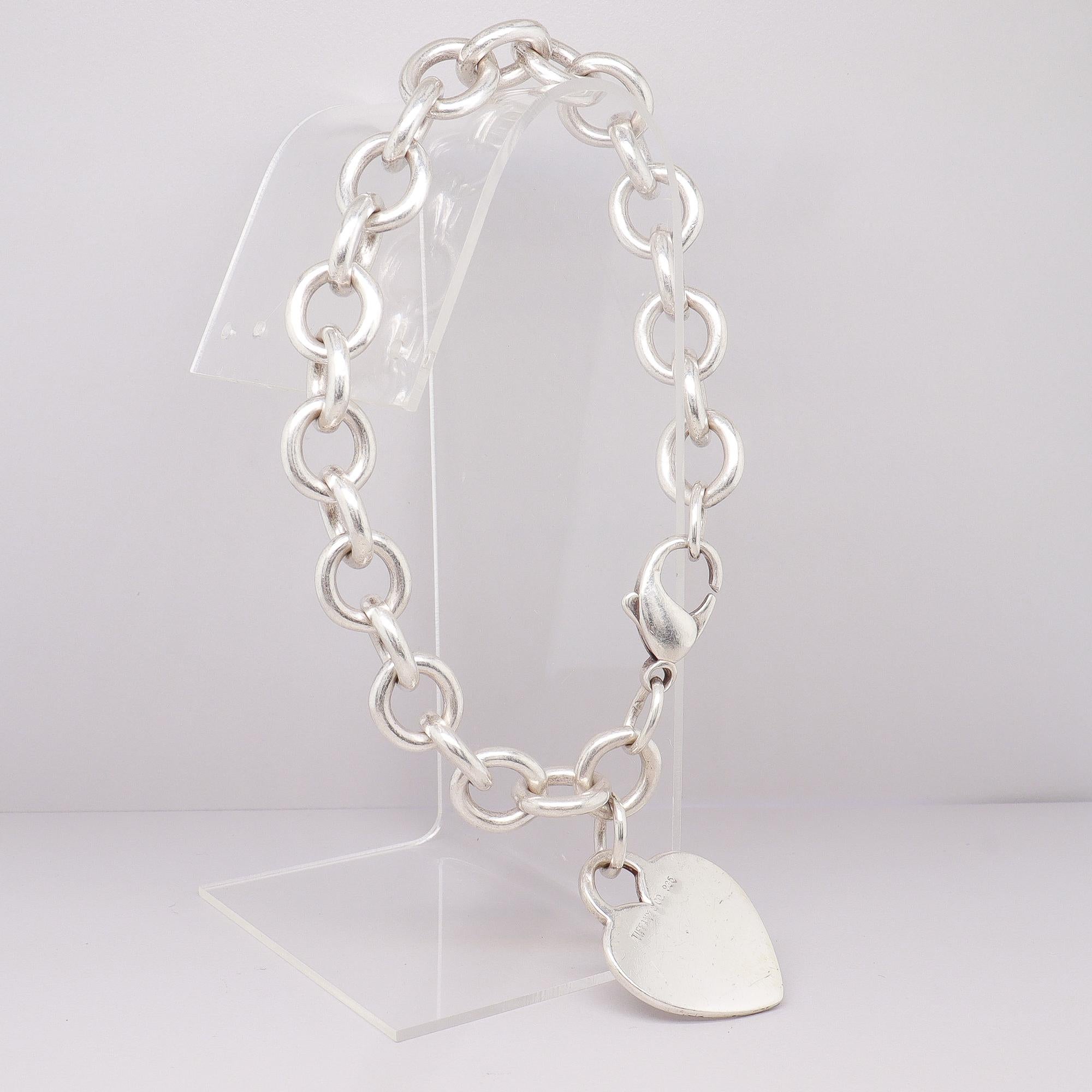 A. Link & Co. d'epoca in argento sterling con etichetta / charm a cuore In condizioni buone in vendita a Philadelphia, PA