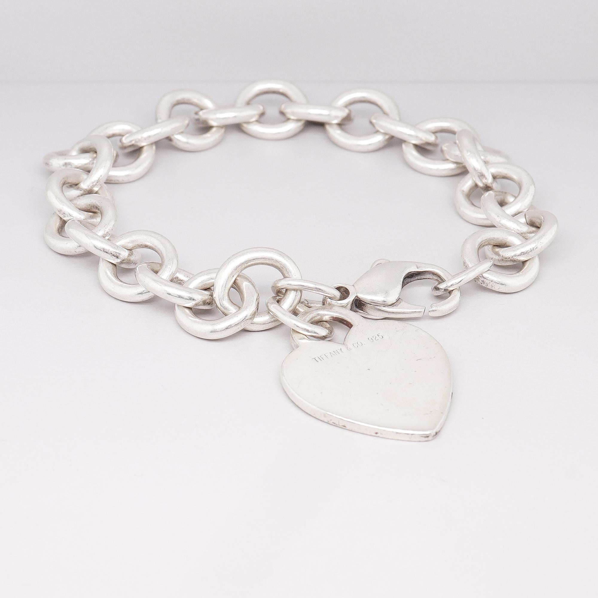 A. Link & Co. d'epoca in argento sterling con etichetta / charm a cuore in vendita 4