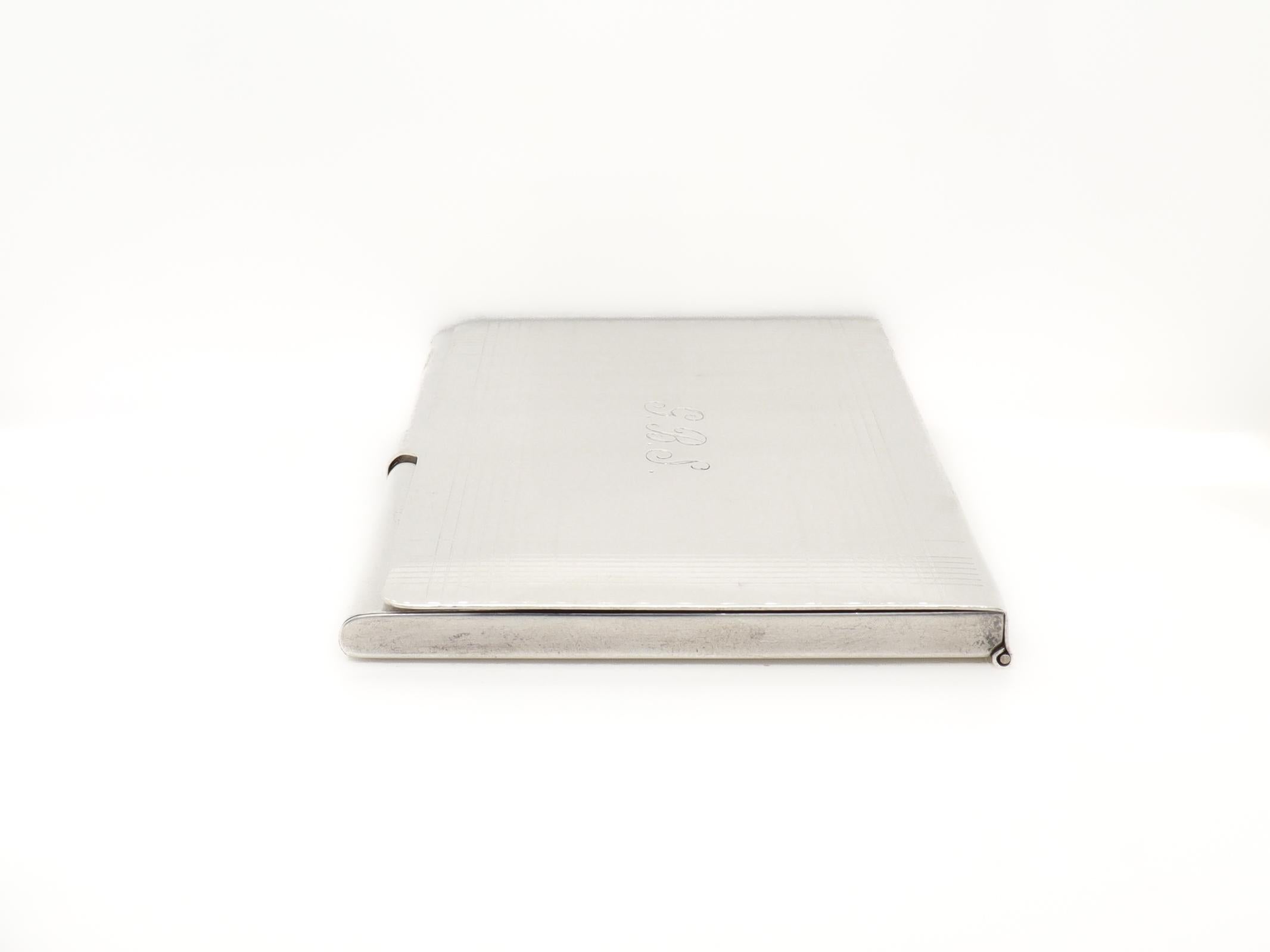 Vintage Tiffany & Co. Sterling Silver Card Case or Business Card Holder For Sale 3