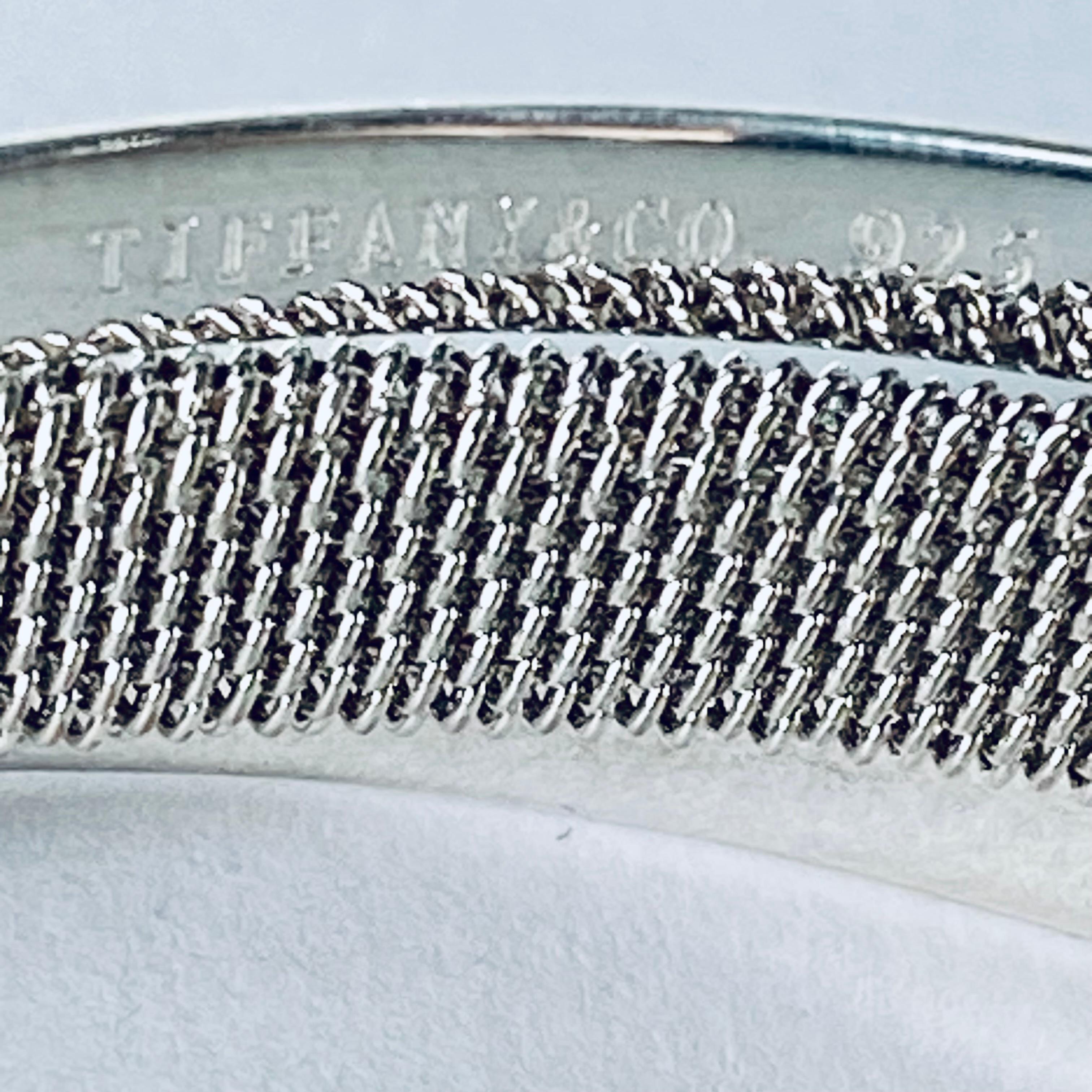Contemporary Vintage Tiffany Co Sterling Silver Cuff 2.75 Inch Wide Bracelet  For Sale