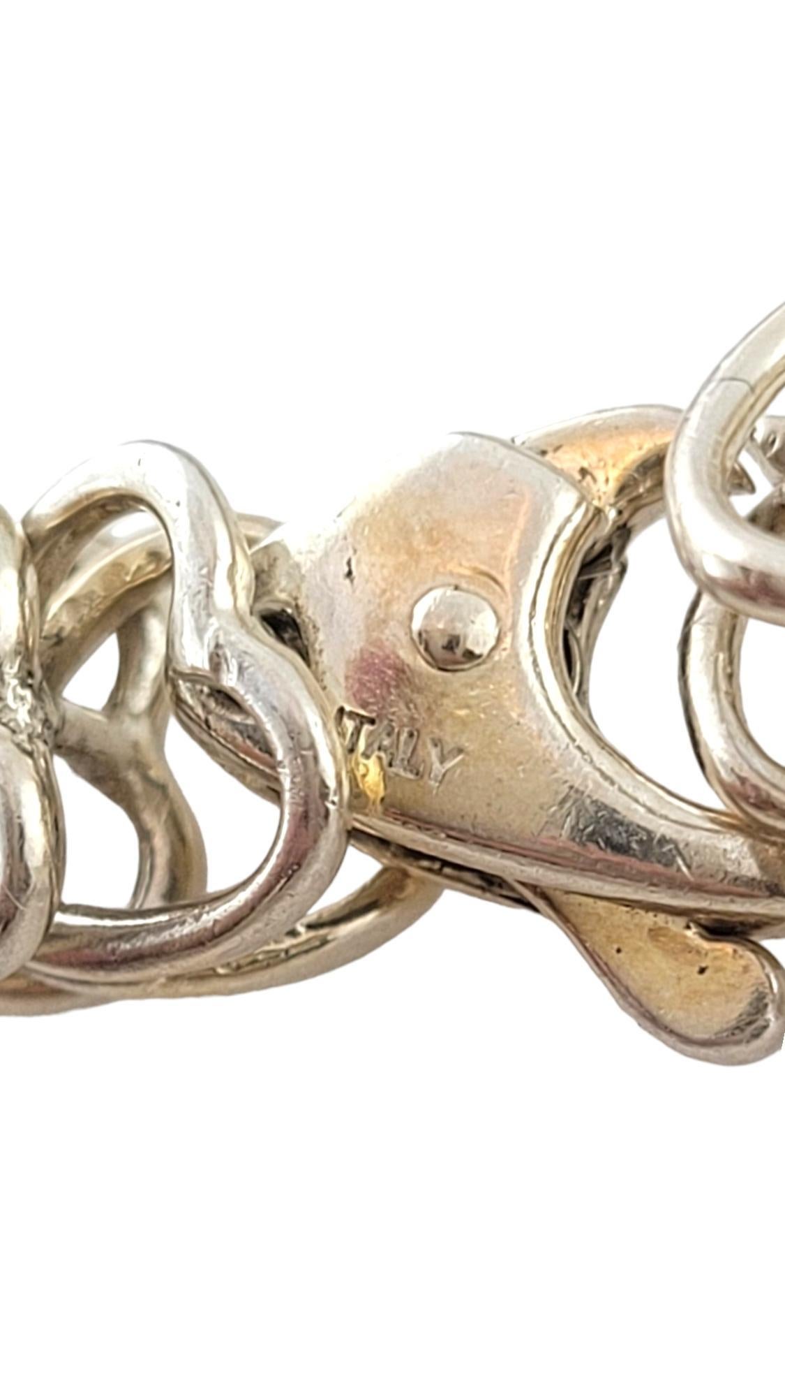 Vintage Tiffany & Co. Sterling Silver Double Open Heart Link Bracelet #17416 3