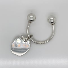 Vintage Tiffany & Co. Sterling Silver Figural Apple Key Holder or Key Chain