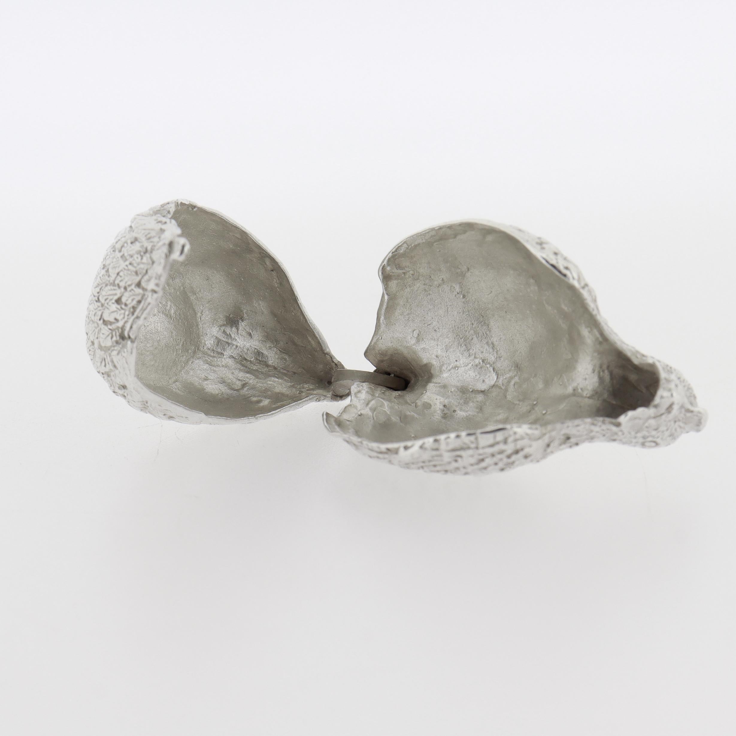 Tiffany & Co. d'epoca. Scatola con cerniera in argento sterling raffigurante una gallina o un pollo in vendita 4