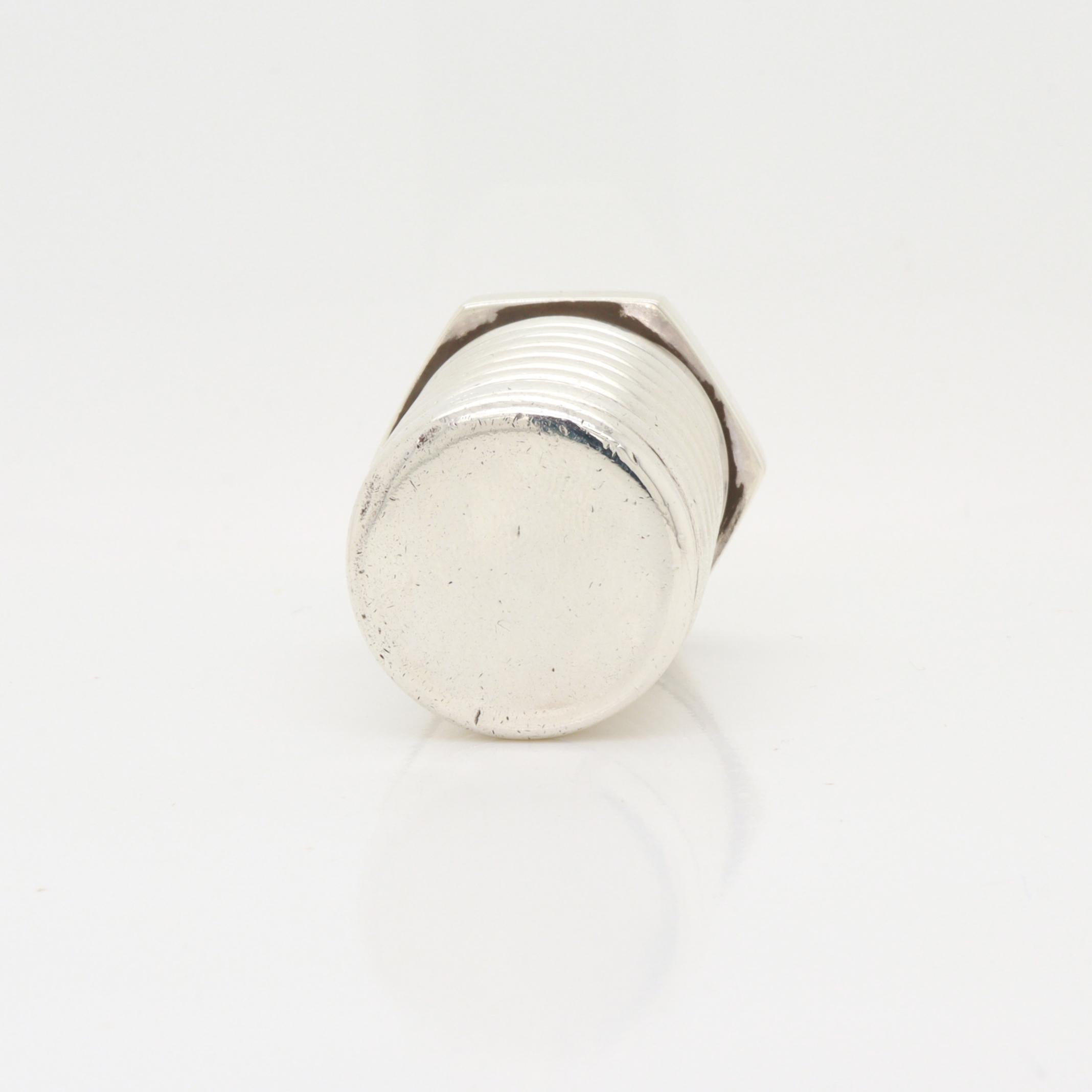 Vintage Tiffany & Co. Sterling Silver Figural Hex Bolt Miniature Box For Sale 5