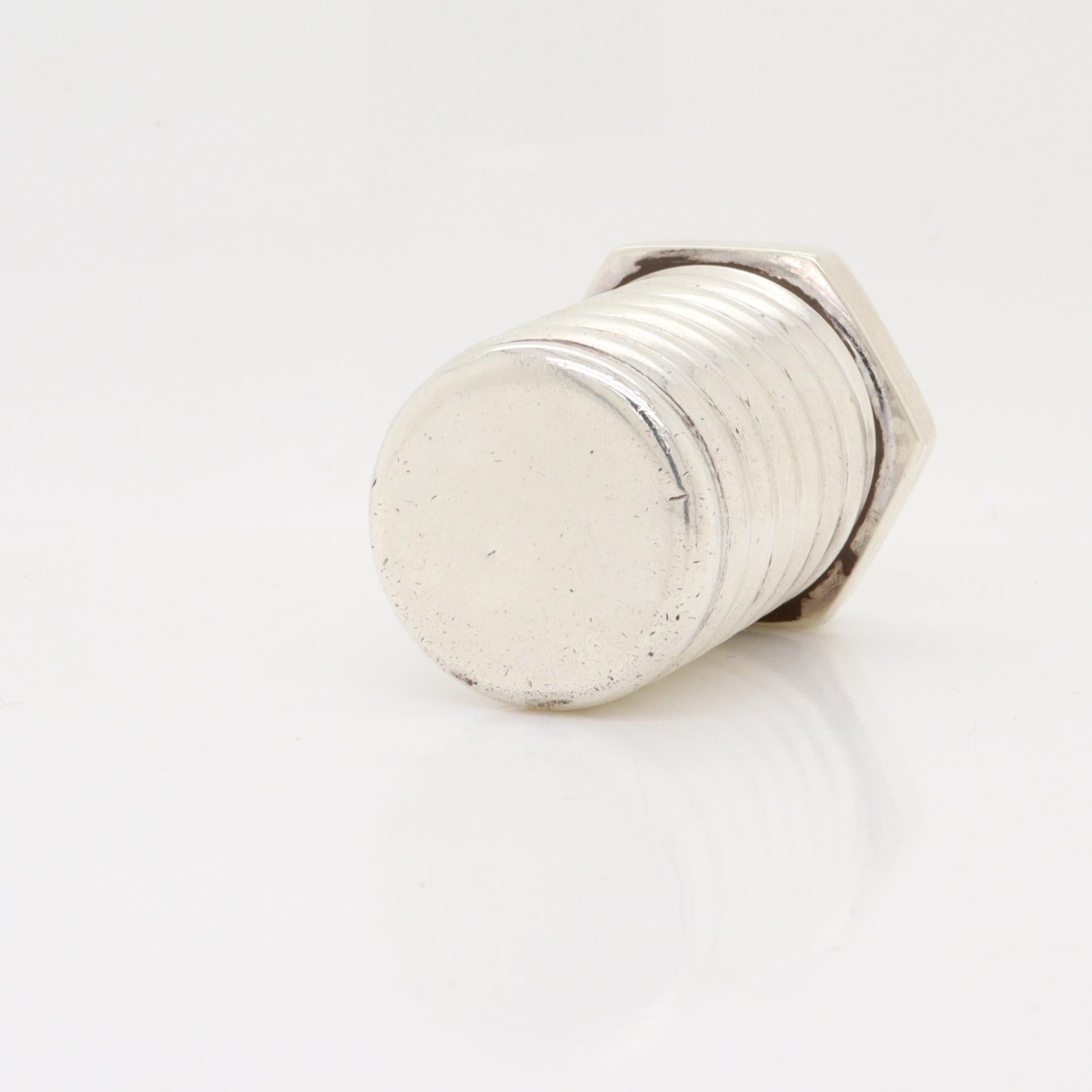 Vintage Tiffany & Co. Sterling Silver Figural Hex Bolt Miniature Box For Sale 12