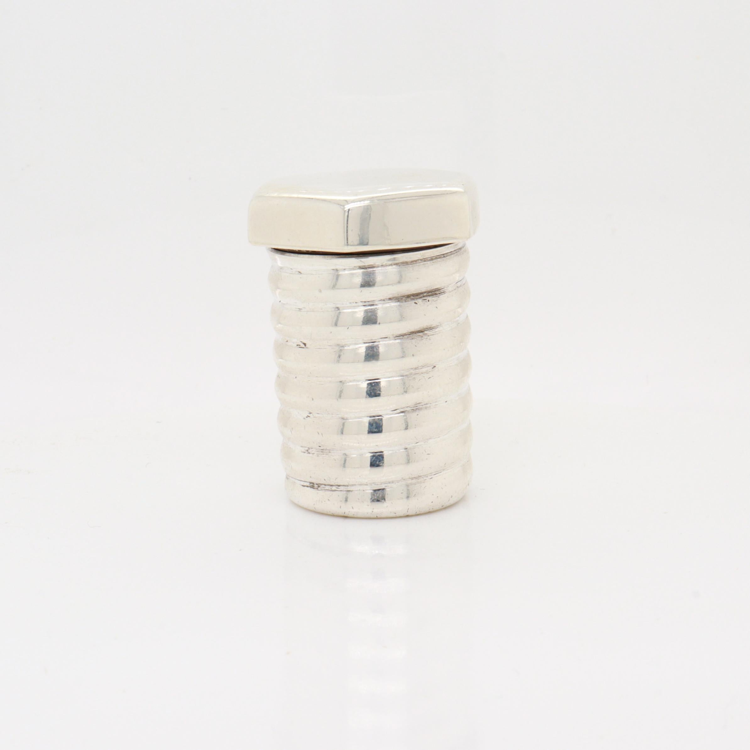 Vintage Tiffany & Co. Sterling Silver Figural Hex Bolt Miniature Box For Sale 1