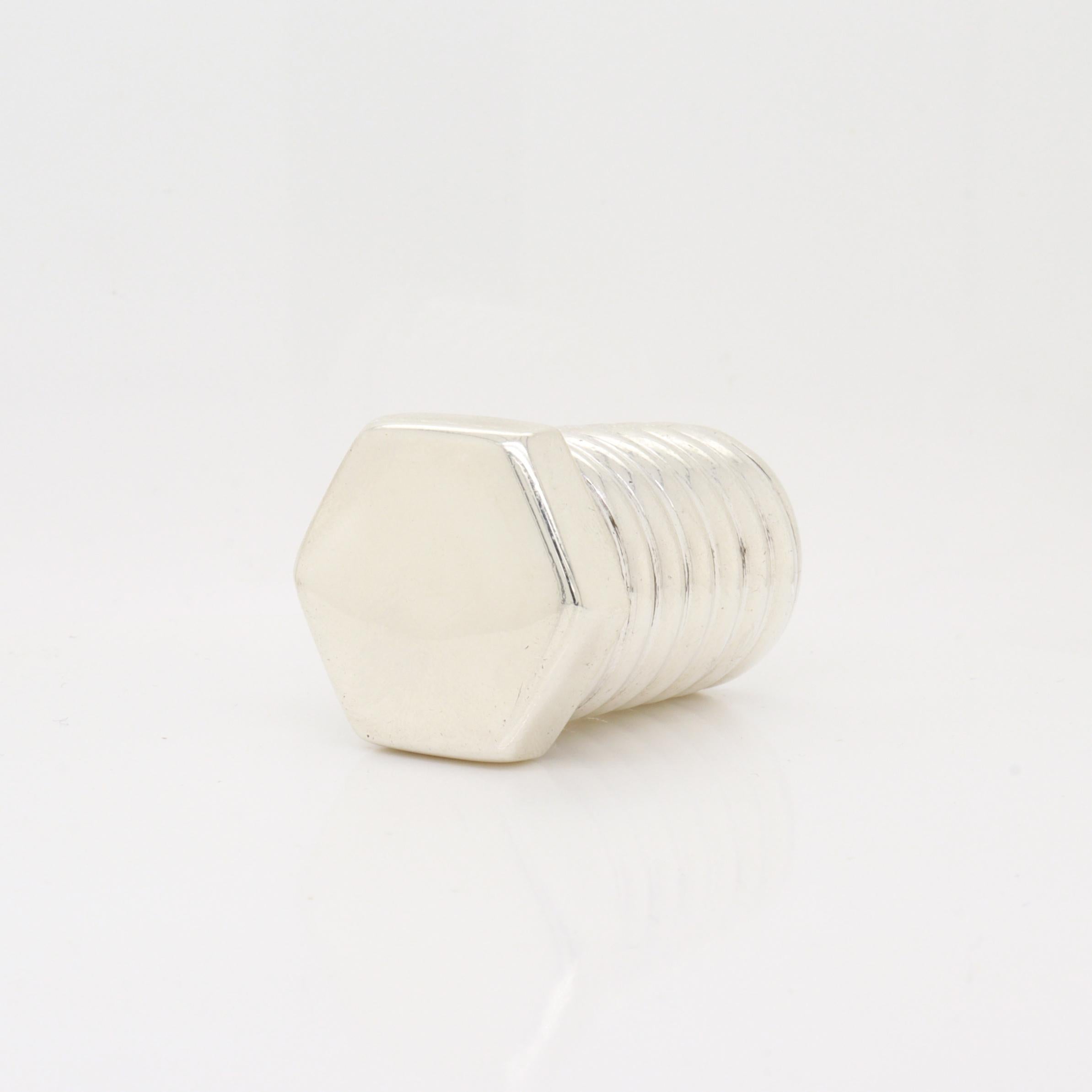 Vintage Tiffany & Co. Sterling Silver Figural Hex Bolt Miniature Box For Sale 3