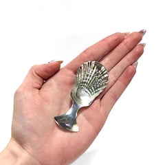 Vintage Tiffany & Co. Sterling Silver Figural Shell Tea Caddy Spoon