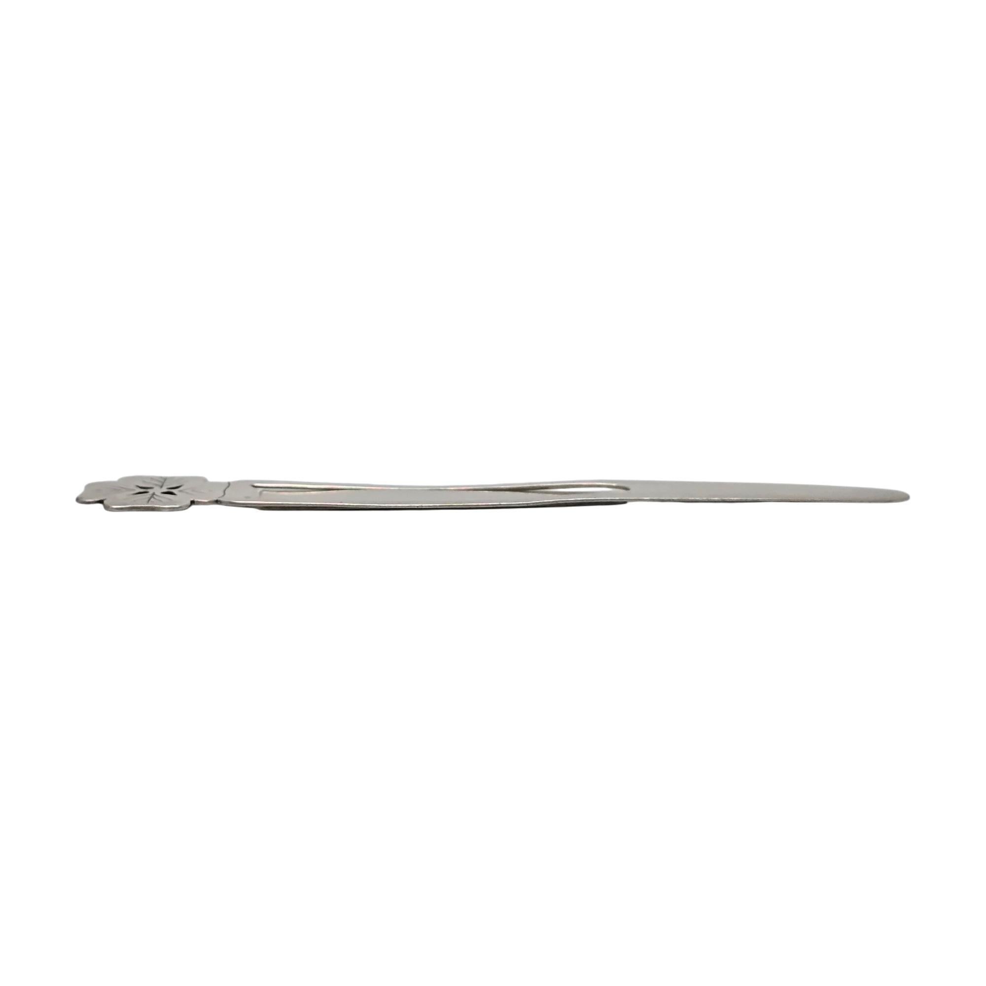 Vintage Tiffany & Co Sterling Silver Flower Bookmark #20373 In Good Condition In Washington Depot, CT